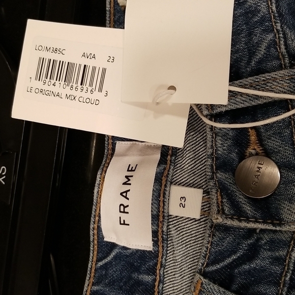 💕FRAME💕 Le Original Cloud Jeans ~ Aviation Ultra High Rise Straight Leg 23 NWT - Picture 14 of 16